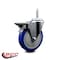 Service Caster 5 Inch Blue Polyurethane Wheel Swivel 34 Inch Threaded Stem Caster with Brake SCC SCC-TS20S514-PPUB-BLUE-PLB-34212 - alternate 3